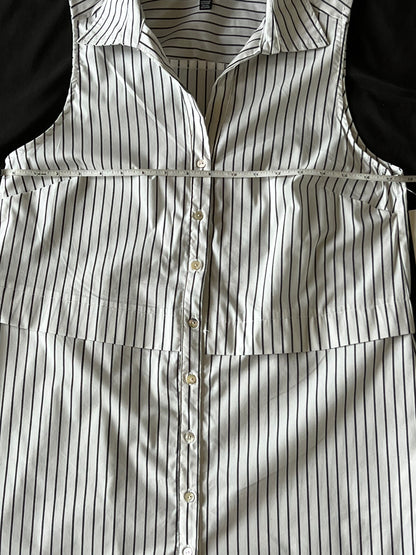 Ellen Tracy Women's Striped Sleeveless Shirt Sz M