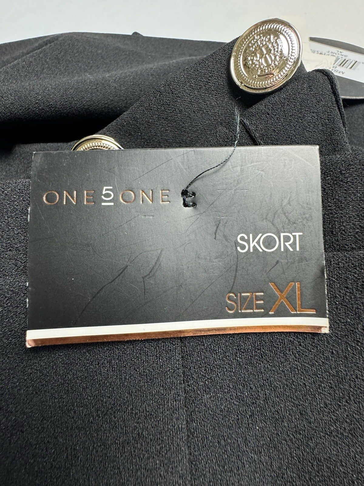 One 5 One Women Black Ruffled Skirt Sz XL. (B.91)