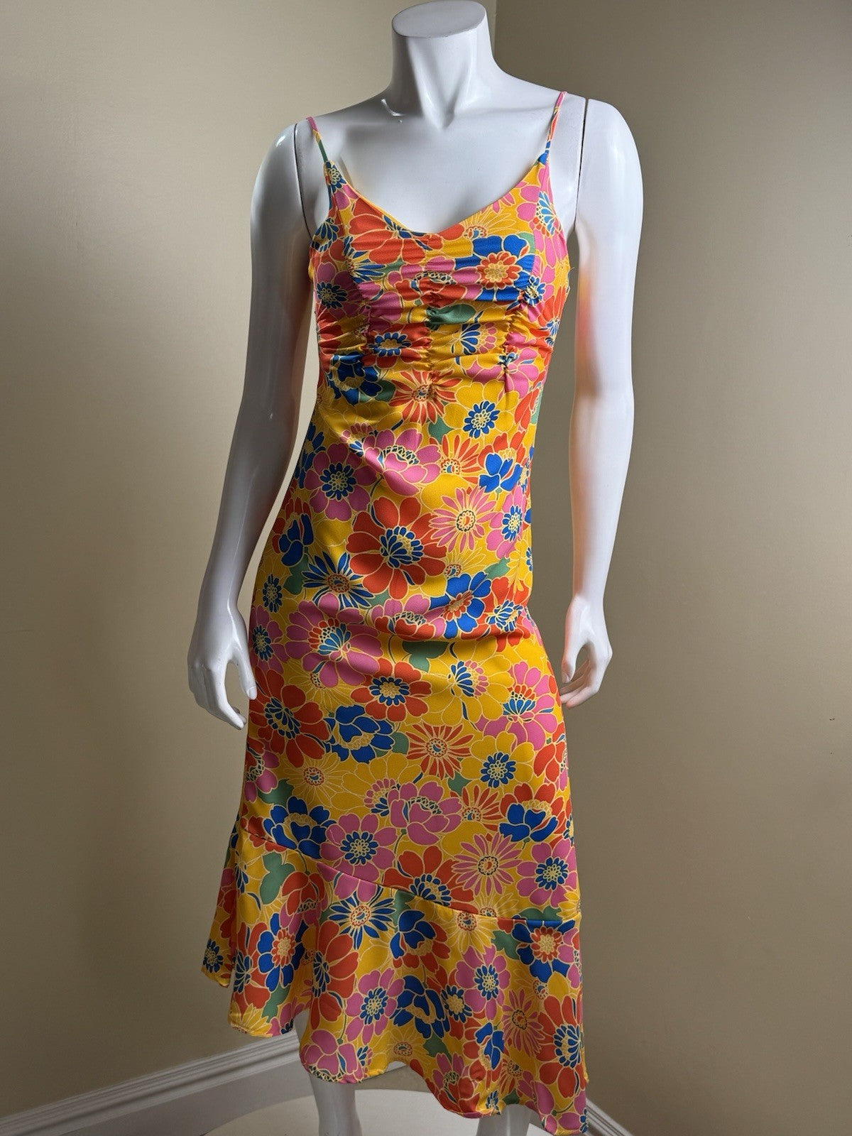 Sugar Lips Maxi Dress Multi Floral Sz XS    (B.176)