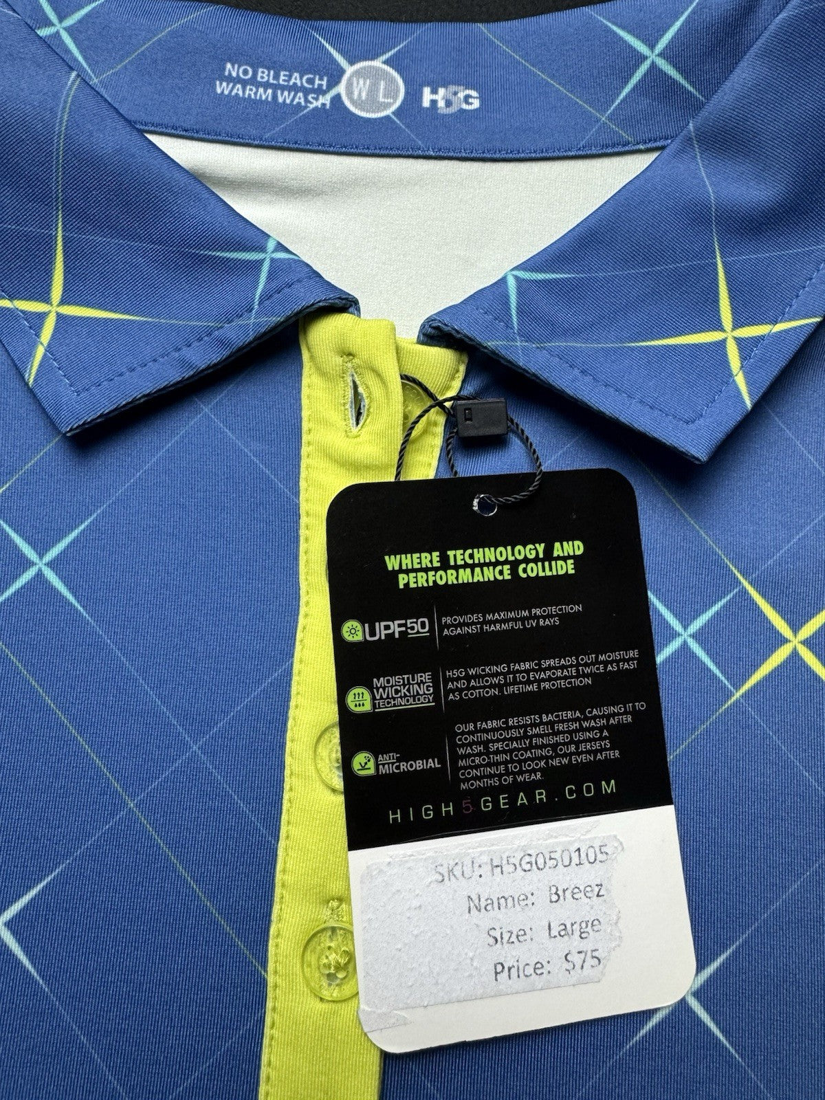 H5G High 5 Golf Women’s Polo Shirt Sz L.  (B.160)