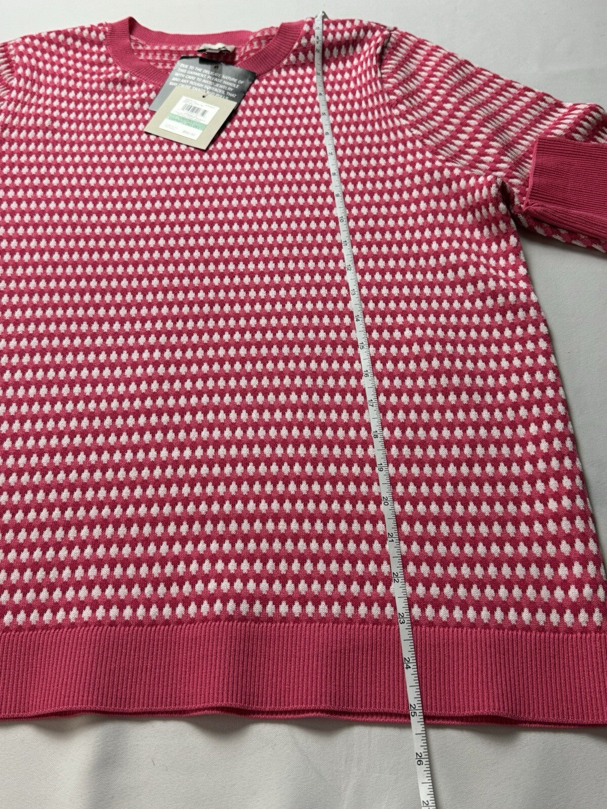 $99 ANNE KLEIN Knit CAMELLIA Sweater Sz L  (B.90/2)