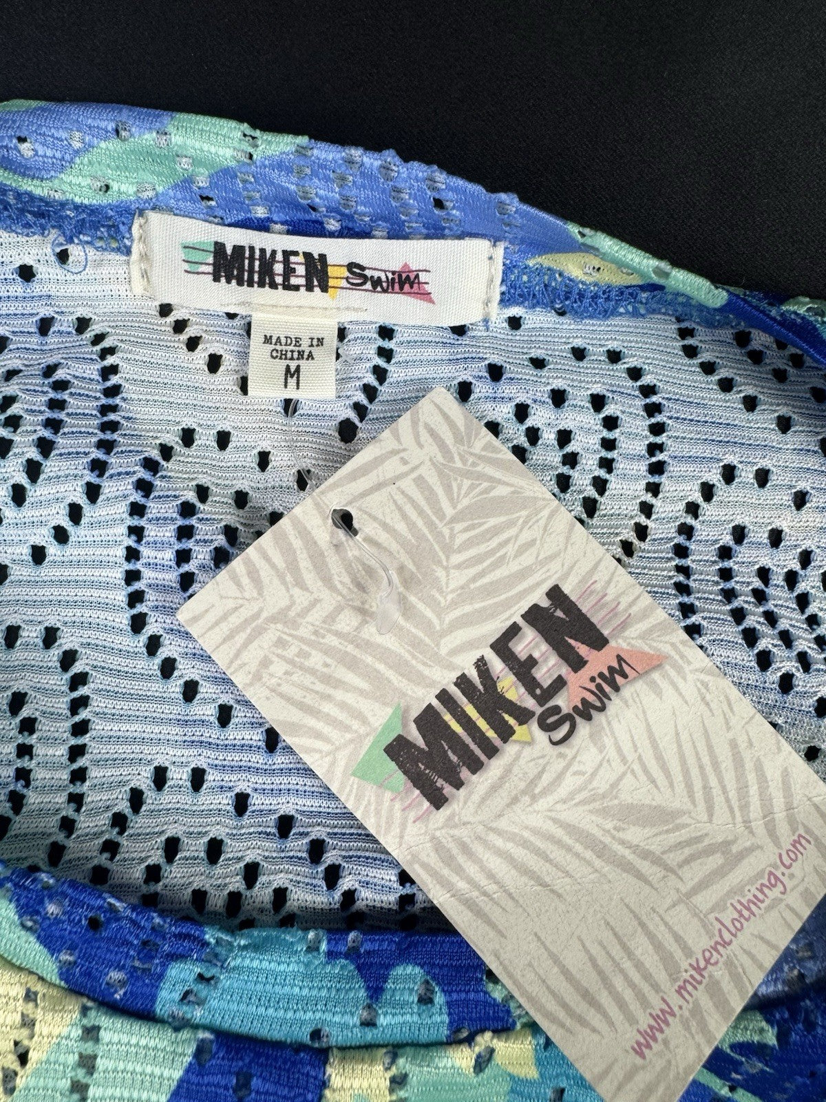 MIKEN Swim Cover up Blue Top & Skirt Dress Combination Size M. (B.177)