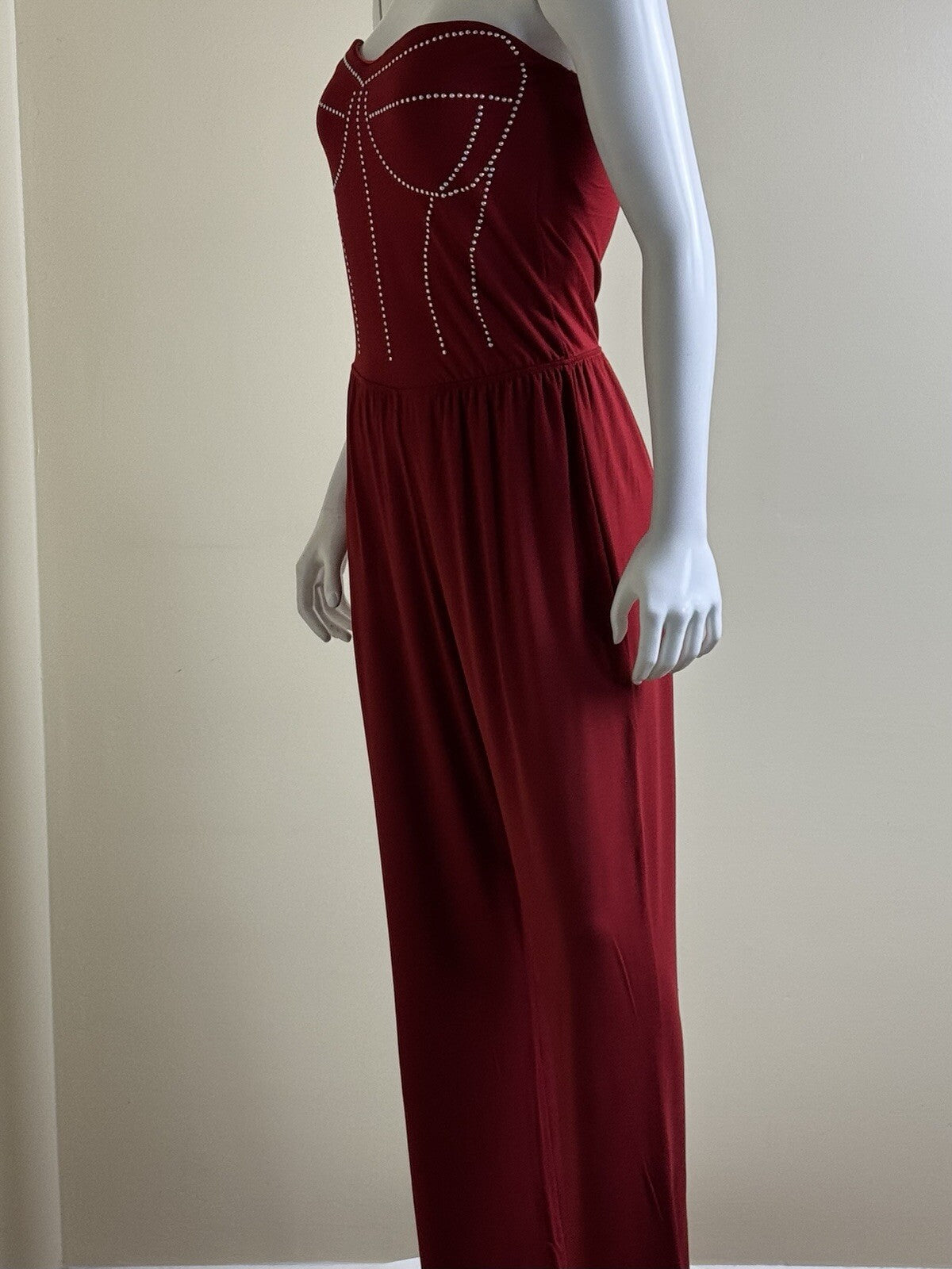 Say What Red strapless jumpsuit Sz 1X.  (B.52)