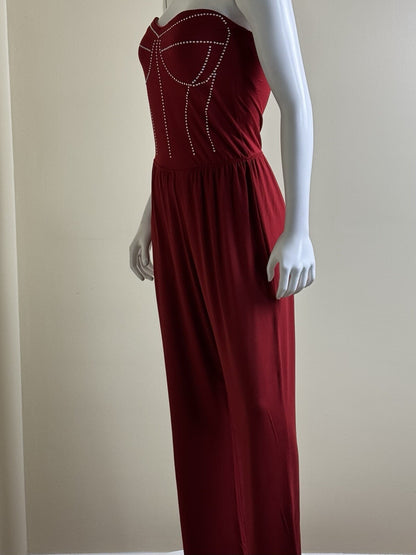 Say What Red strapless jumpsuit Sz 1X.  (B.52)