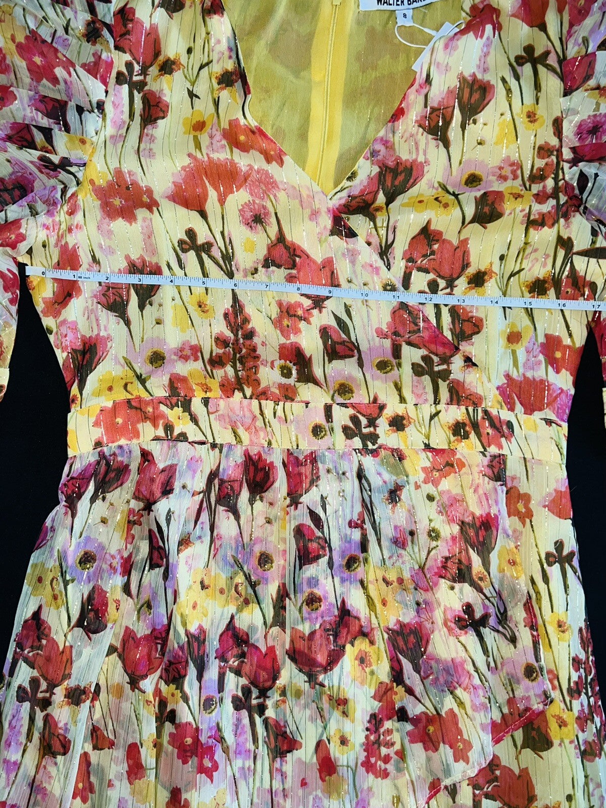 $228 WALTER BAKER Women’s Multicolor Floral Dress Sz 8