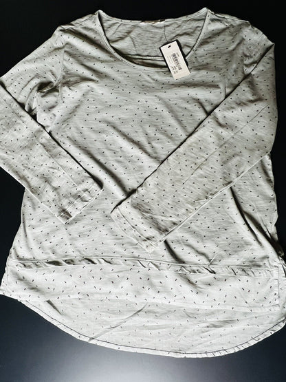 Casual Studio Women's Blouse Sheer Long Sleeve Sz M Open On Back