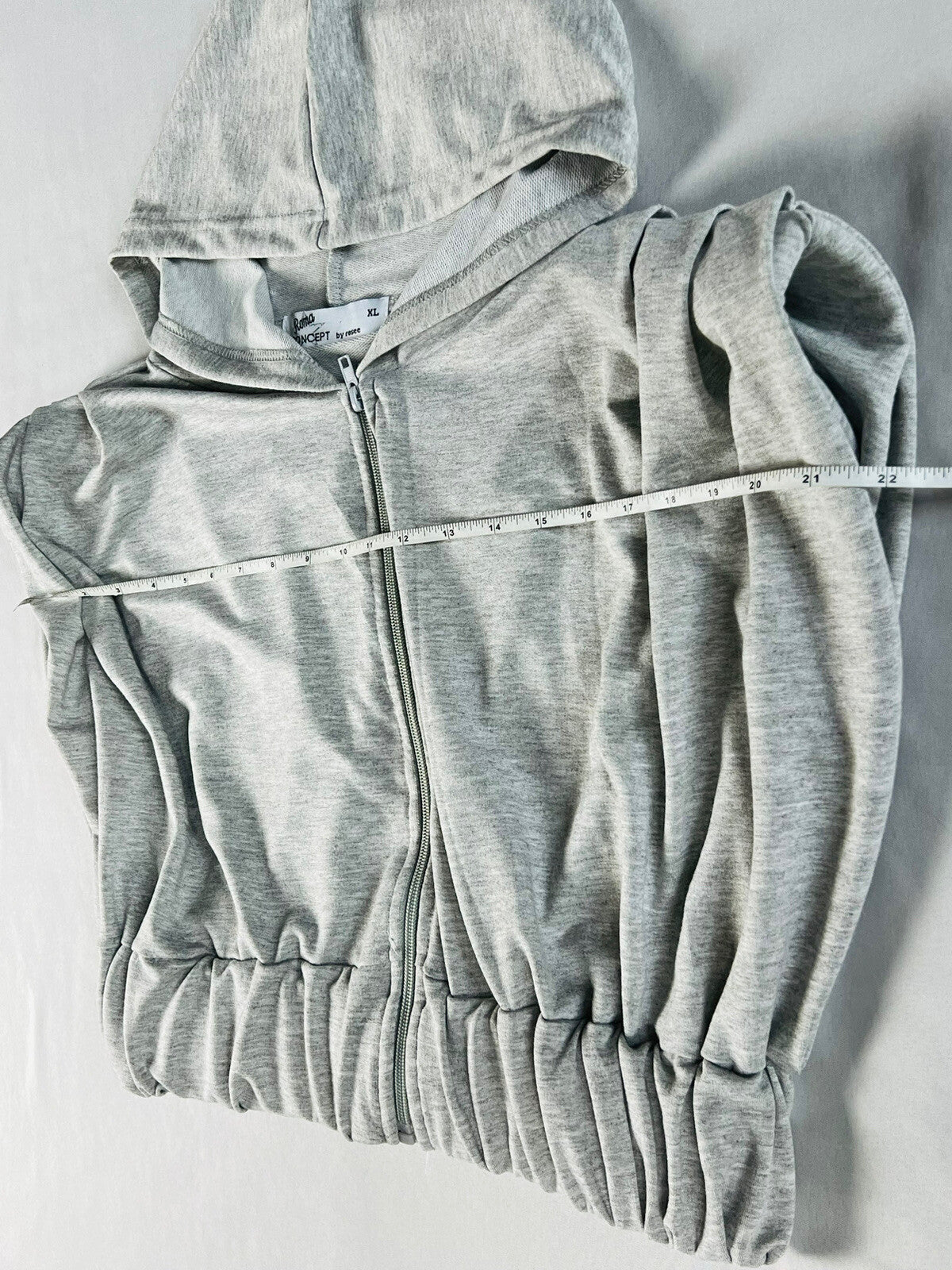 ROMA CONCEPT by Rosee Sz XL Gray Hoodie Sleeveless Sweatshirt Top