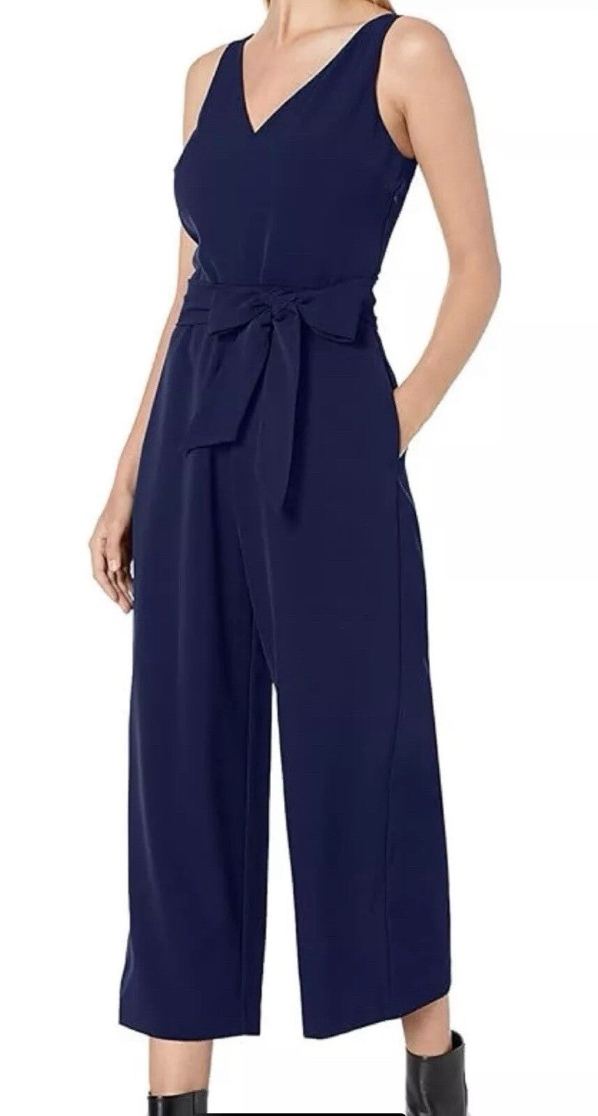 $128 Sam Edelman Jumpsuit Women’s Sz 2 Belt Pockets (B.86)