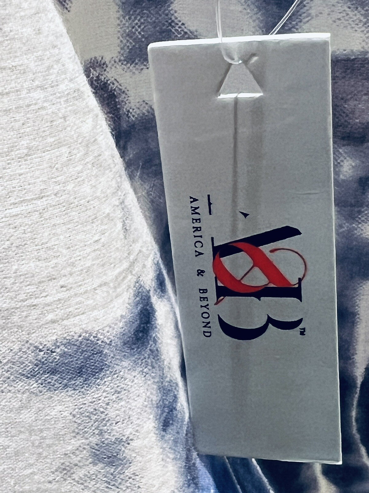 AMERICA & BEYOND Tiered Blue Cover Up Dress Adjustable Size L