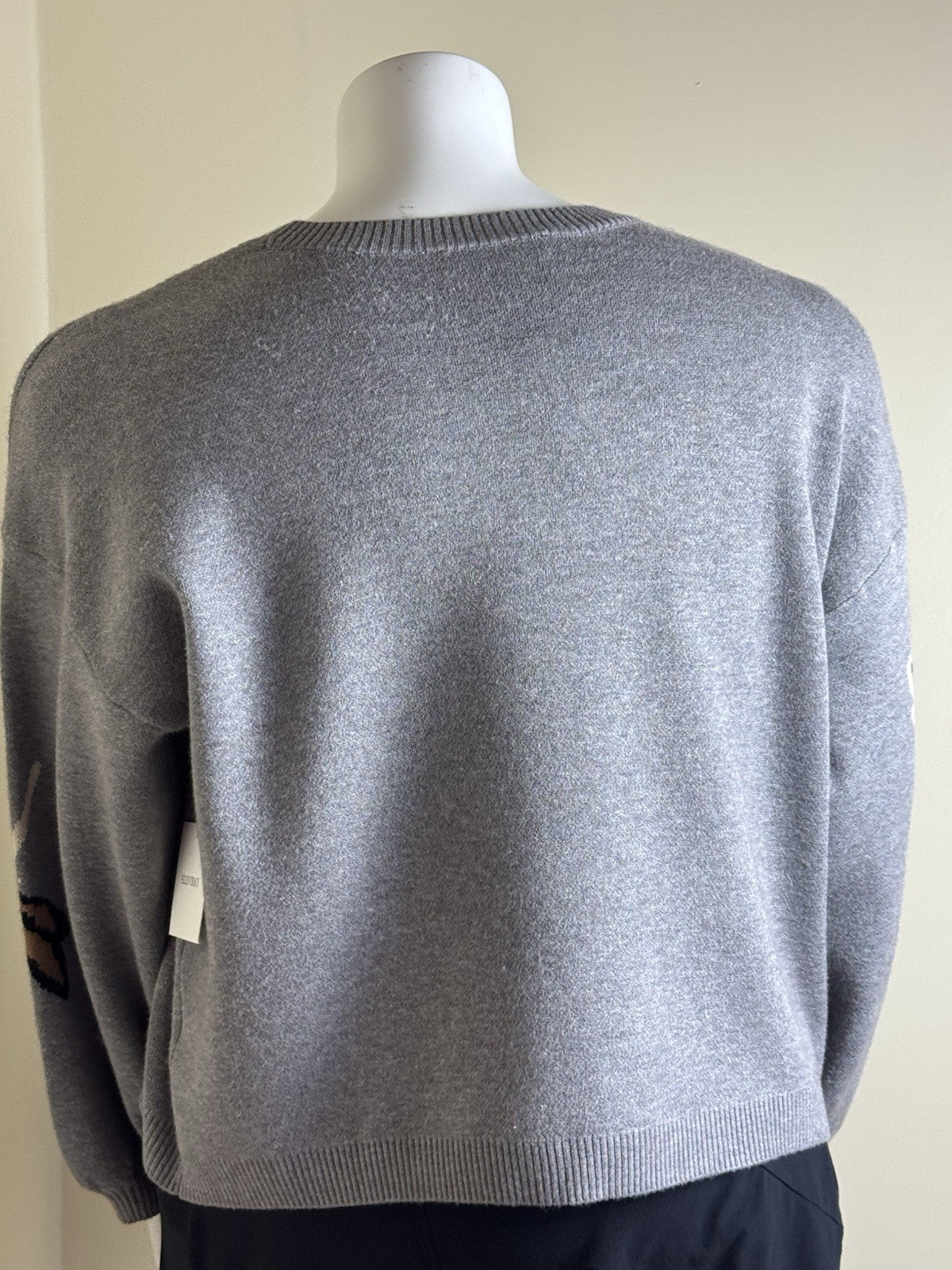 $89 ELLEN TRACY Women’s Dragon Flies Print Sweater Size XL.     (B.191)