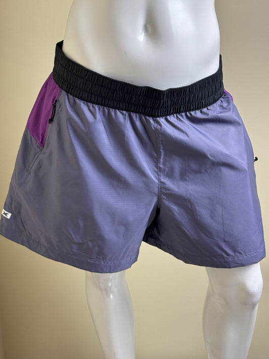 $80 The North Face Women's Sport Shorts Purple with Liner - Sz L. (B.156)