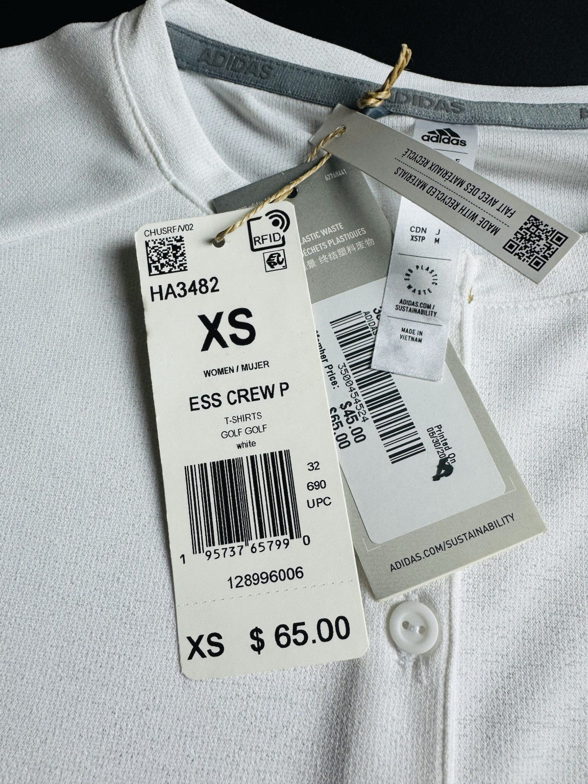 $65 Adidas Women’s Golf Shirt Sz XS    (B.163)