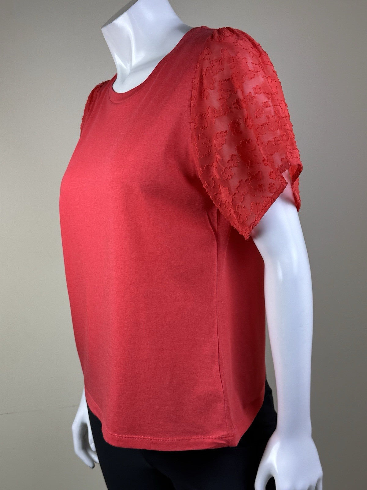 $88 Michael Kors Women’s Lace Sleeves Blouse Sz M.     (B.181)