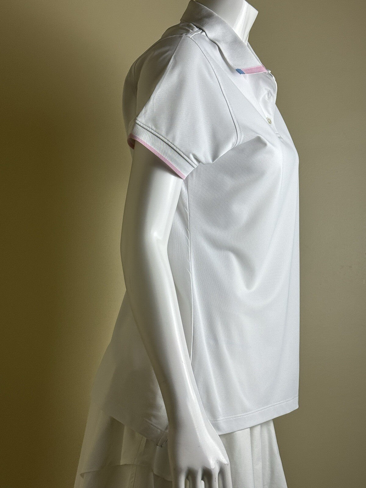 Peter Millar Women’s Golf Polo Shirt White Sz L. (B.80)