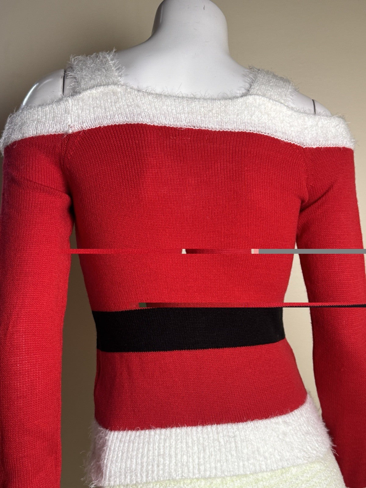 DEREK HEART Ms.Santa Blouse Sz S.  (B.144)