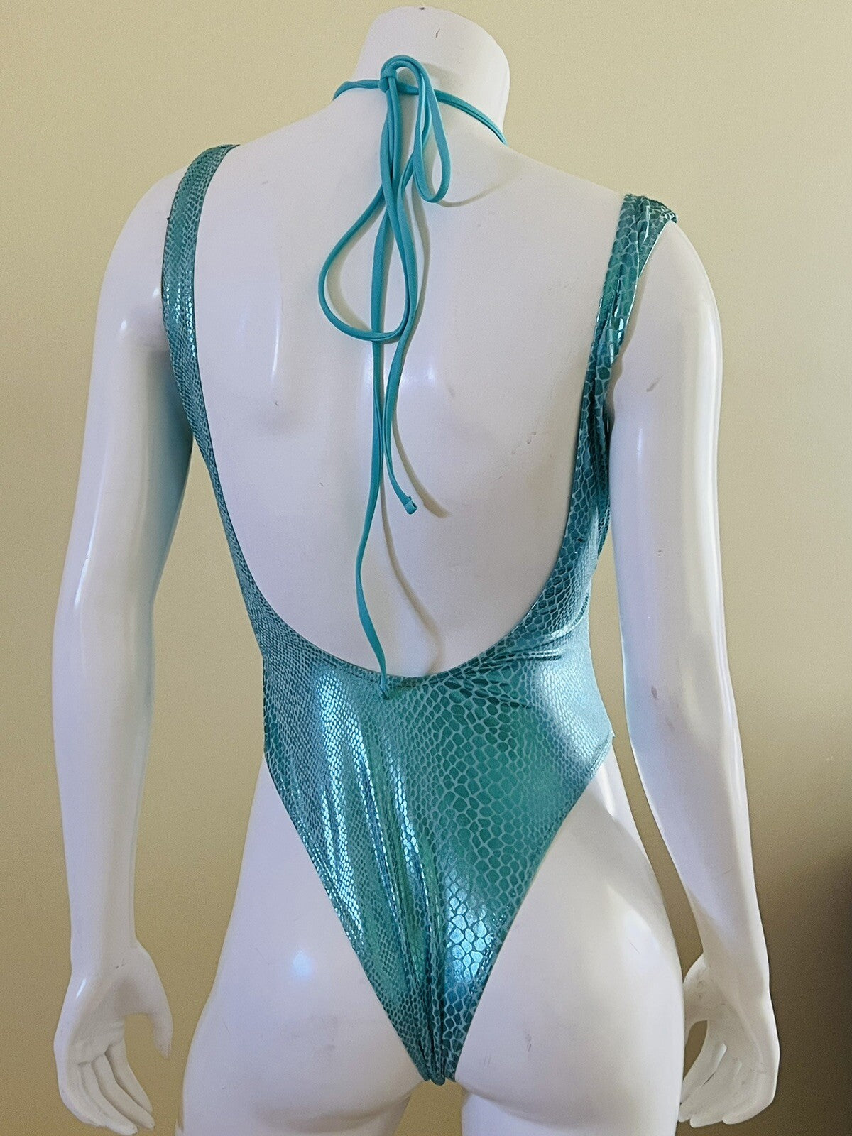 One Pc Swimsuit Aqua Blue Sz S Bathing Suit