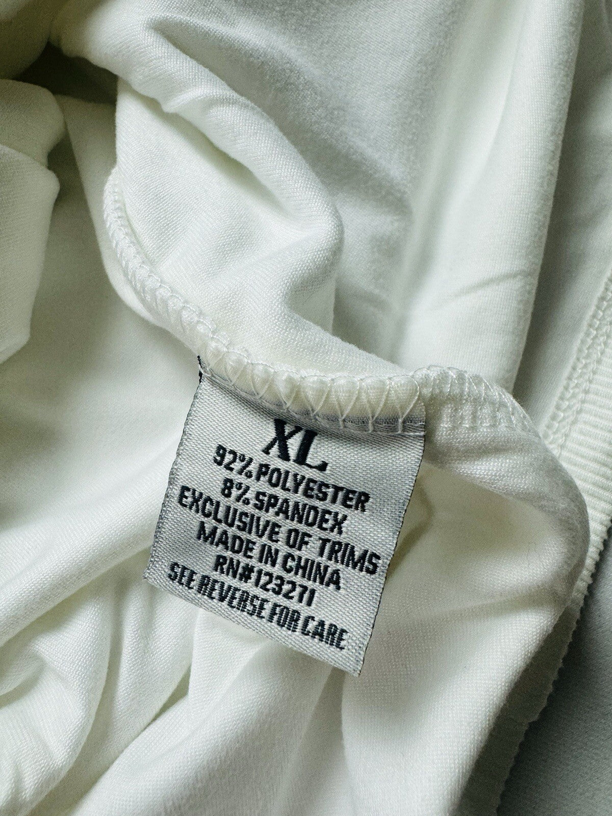 Faded Rose Spaghetti Strap White Dress Sz XL  (B.107)