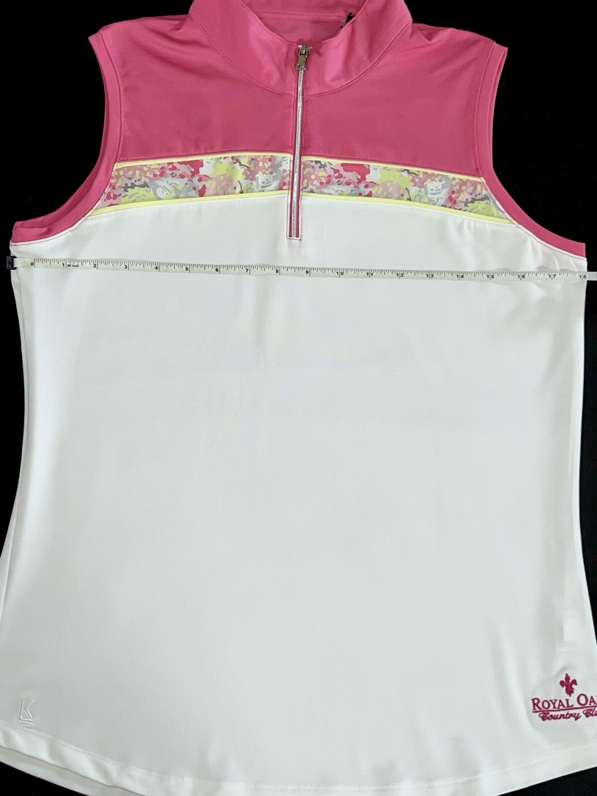 Kate Lord Women’s Golf Polo Shirt White Pink Sz M (B.13)