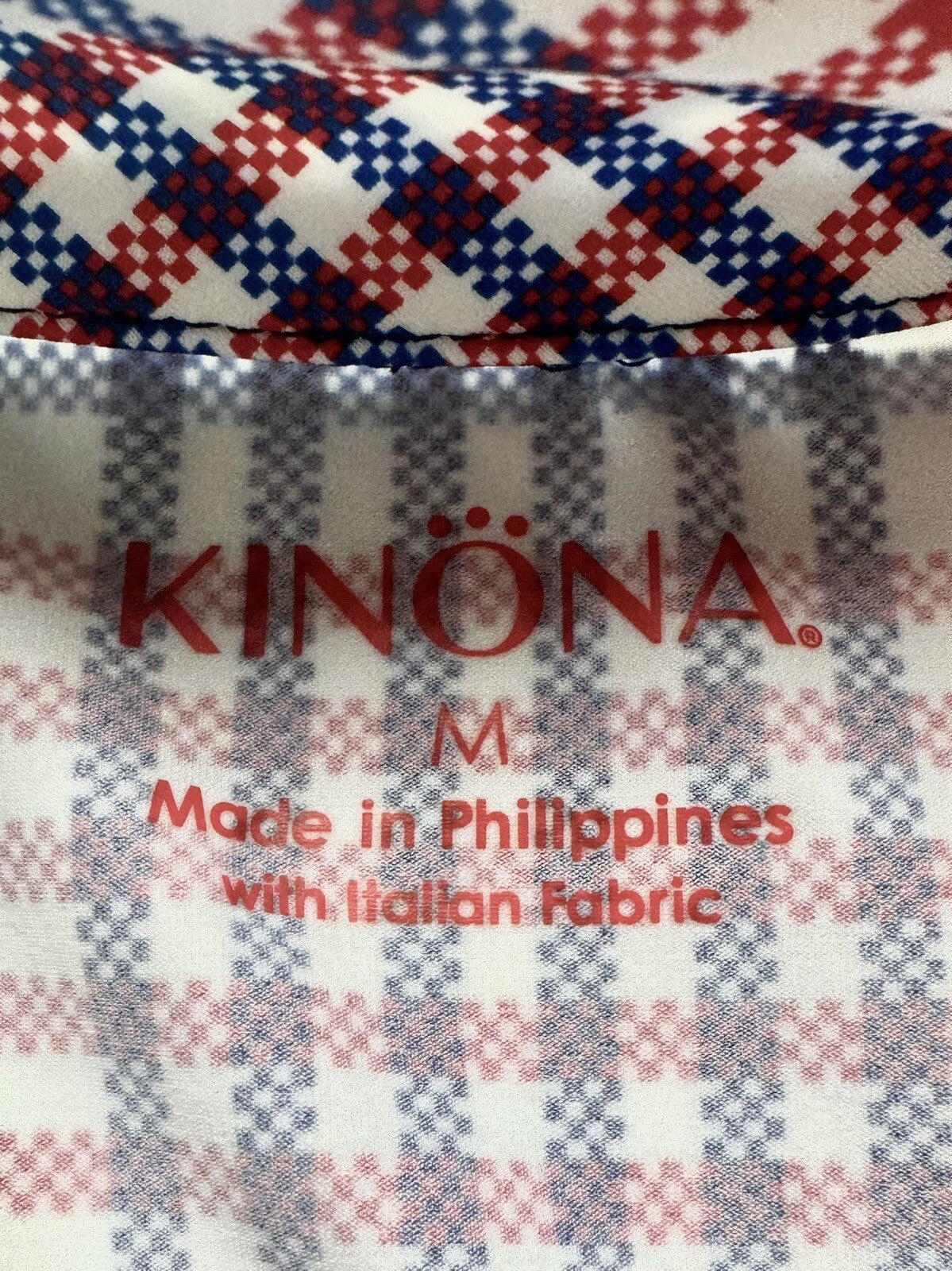 KINONA Women’s Sleeveless Golf Plaid Shirt Sz M     (B.160)