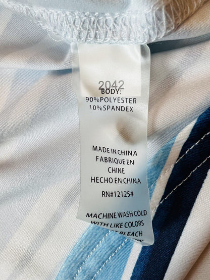 JOFIT Women's Golf Polo Shirt/Top Size XS White Blue Stripes         (18)