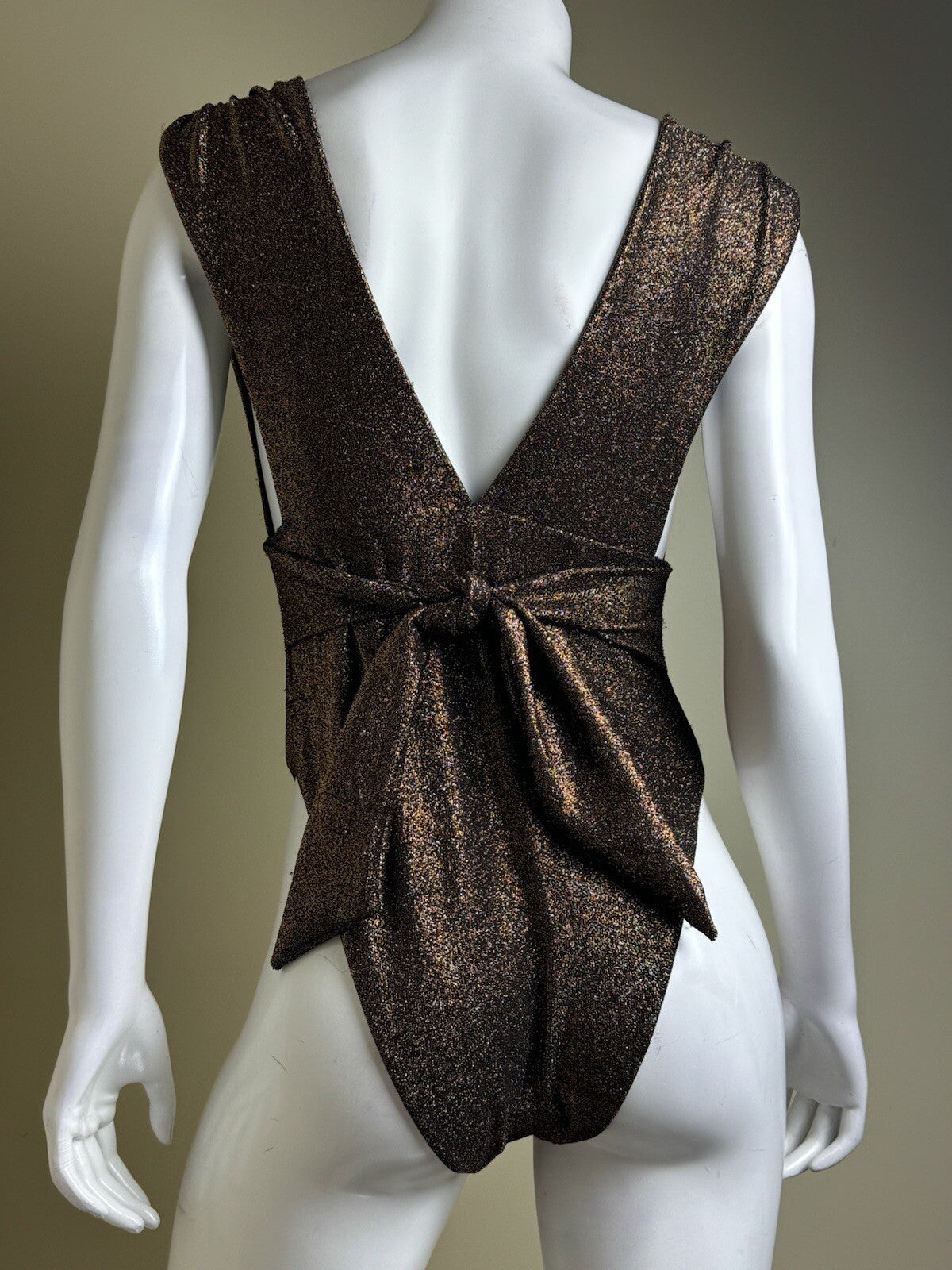 $258 RAMY BROOKE Women’s Sparkle Viona Bodysuit Sz L. (B.92)