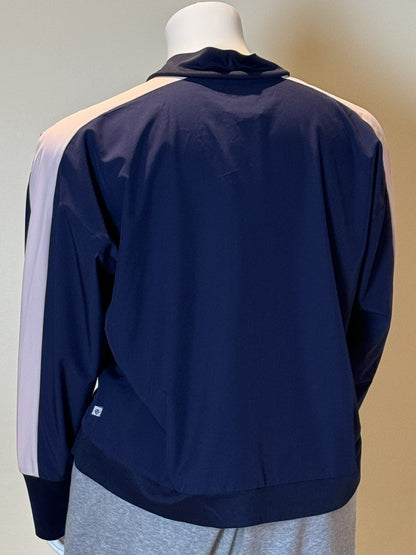 Anne Klein Sport Women's Navy and Pink Full-Zip Jacket Size XL - product photo 2