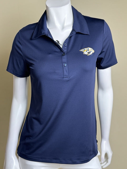 LeverWear Women's Navy Golf shirt Sz M   (B.170)