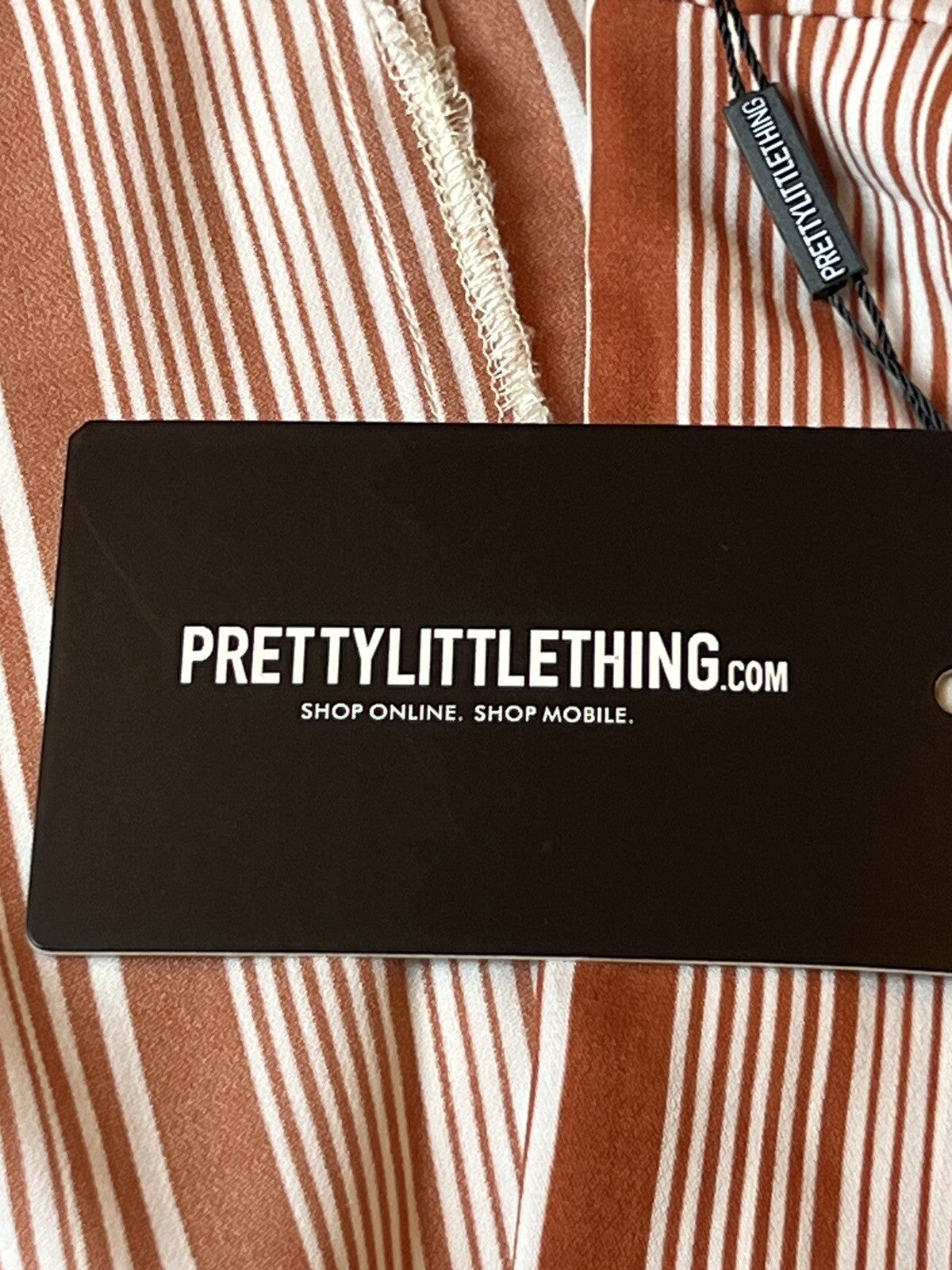 Pretty Little Thing Stripes Open Front Kimono Duster Size L Topper Coverup (9)