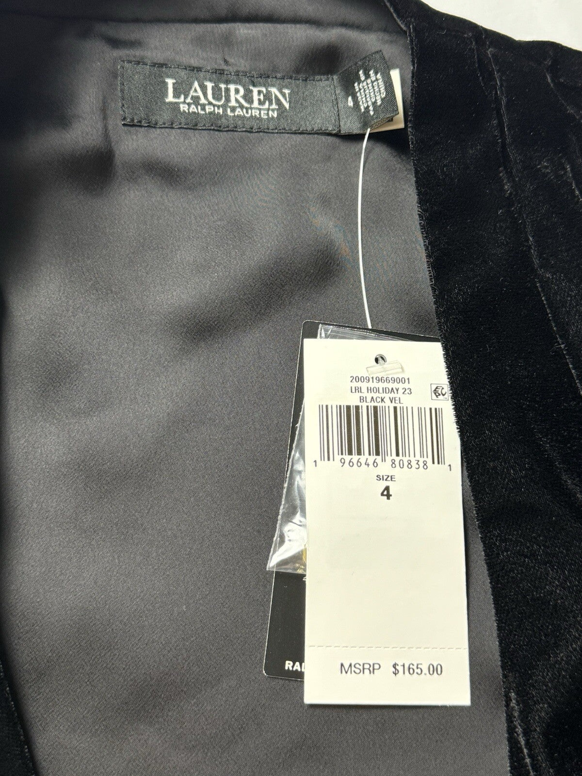 $165 Lauren Ralph Lauren Women’s Velvet Blouse Sz 4    (B.93)