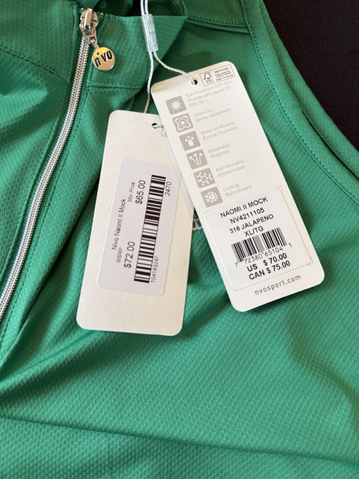 $70 NIVO Women's Golf Shirt Size XL.    (B.166)