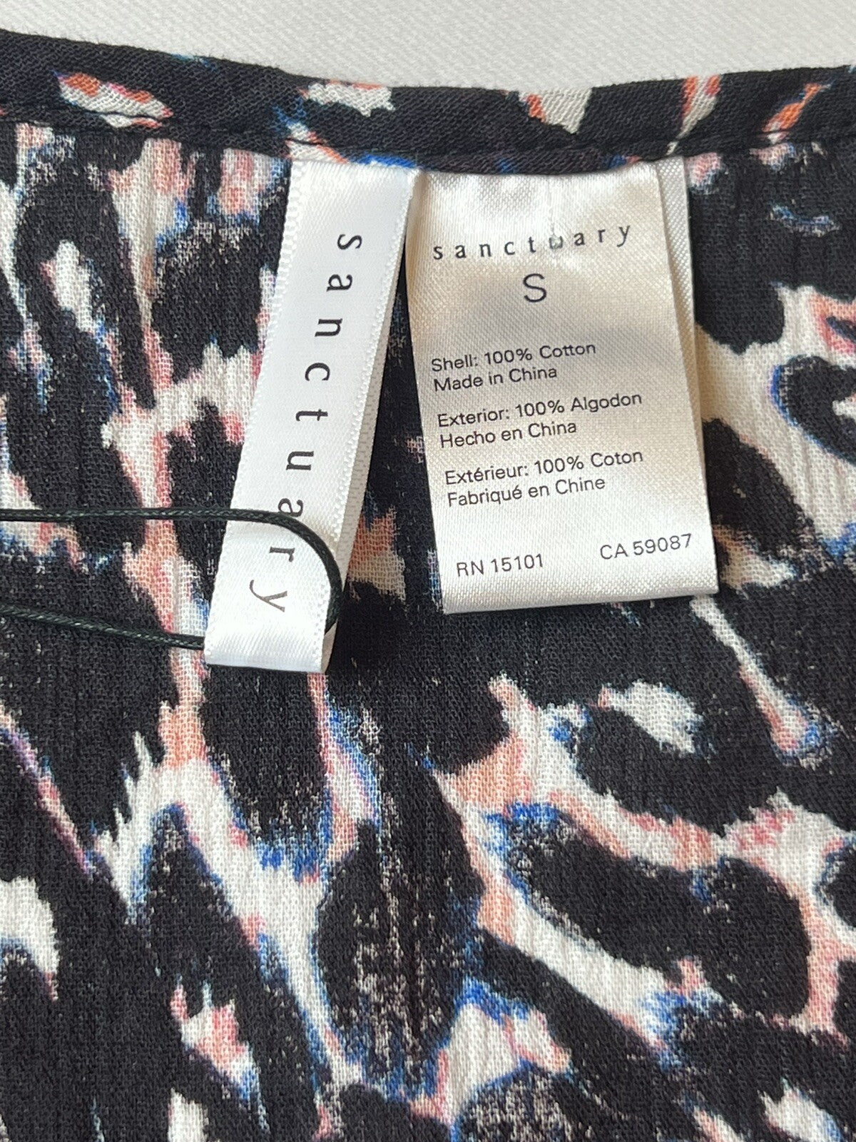 Sanctuary Women’s Leopard Print Crop Top Long Sleeve Sz S Multicolor (01)