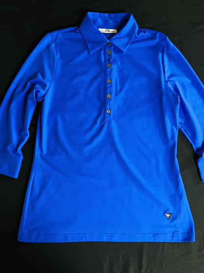 Walter Genuin Women's Golf Blue Shirt Sz XL