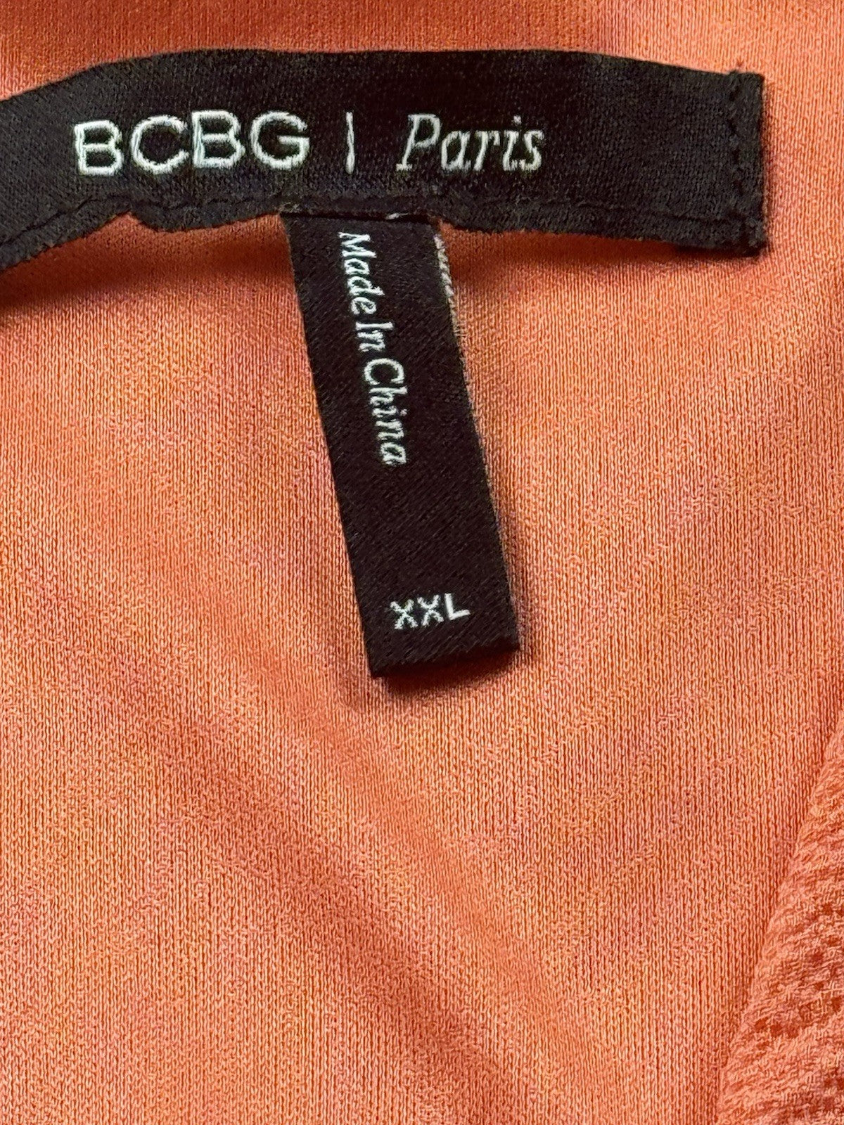 $35 BCBG Paris Women's Ruffle Long Orange Dress Size 2XL     (B.177)