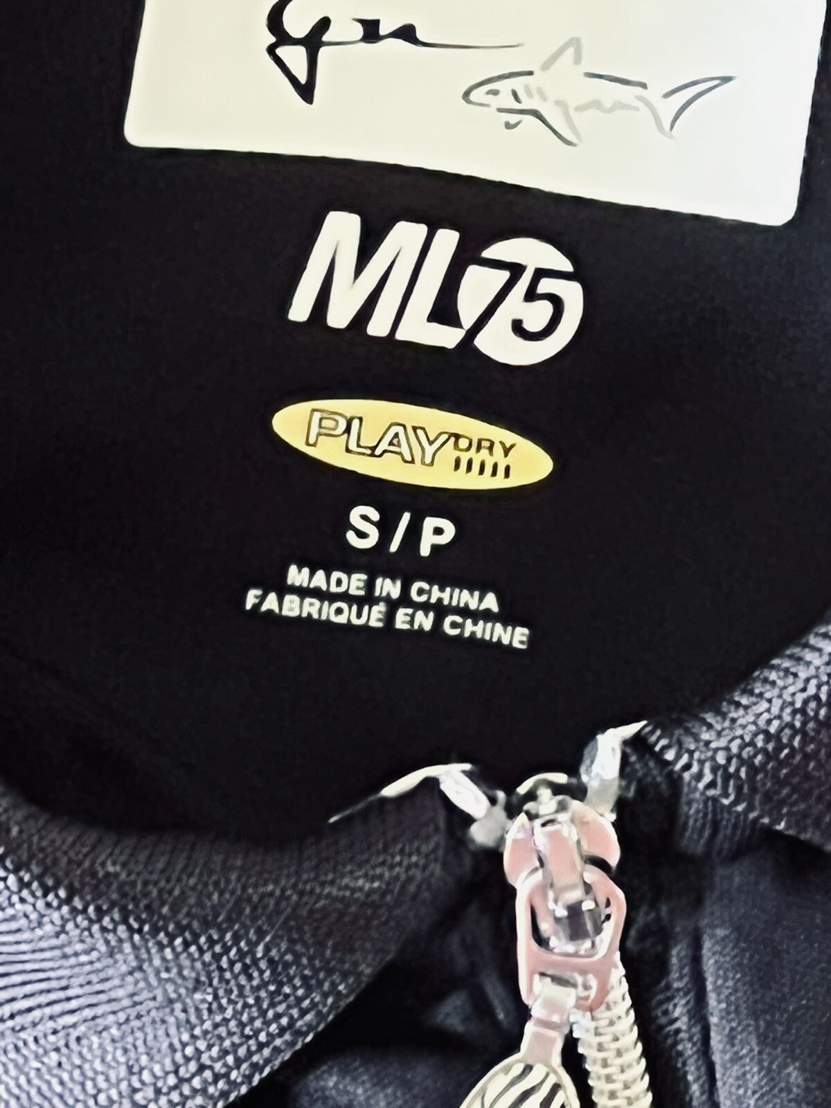 Greg Norman Women's Top Golf Polo Shirt Black W/Zebra Print Sz S (16)