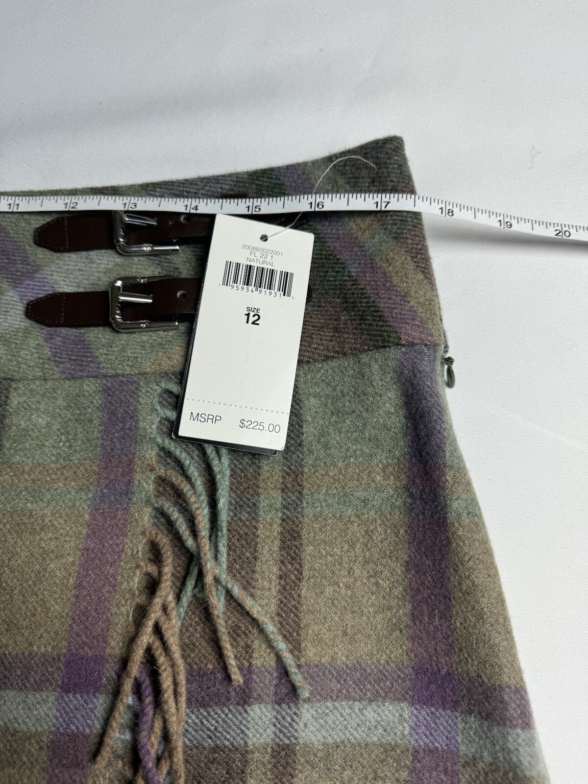 $225 Lauren Ralph Lauren Women’s Plaid Skirt Sz 12.    (B.101)