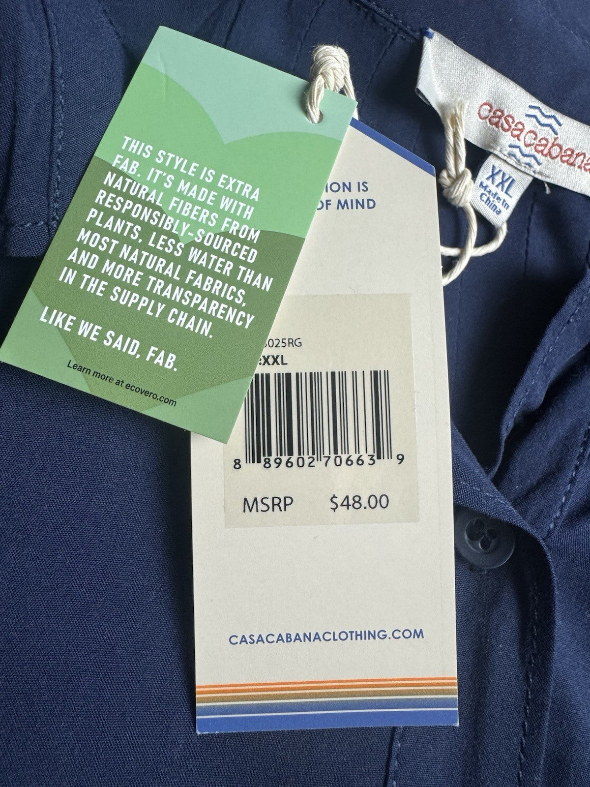 $48 Casa Cabana Womens Button Down Shirt Size M  (B.155)