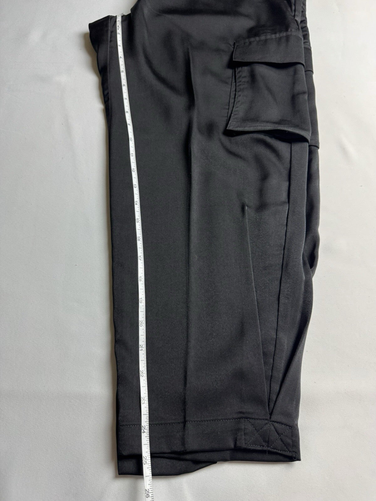 RM Rebecca Minkoff Silky Satin Cargo pants Sz XLP.   (B.138)