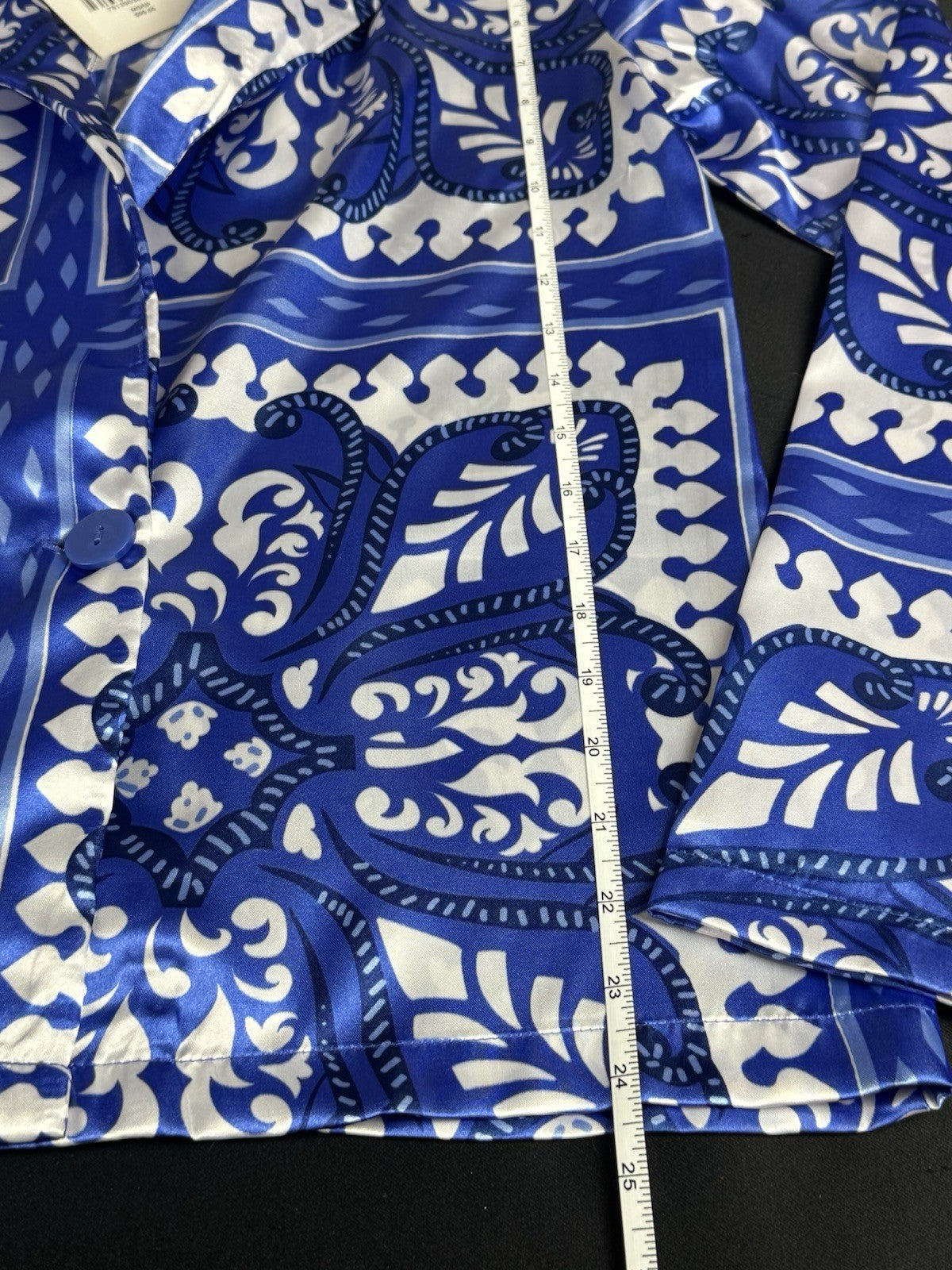 $99 Alex & Parker Women's Blue Printed Blazer Size S.  (B.184)