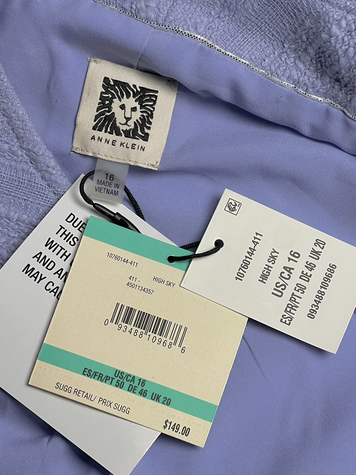 $149 Anne Klein Women’s Cardigan Blazer Sz 16  (B.91)