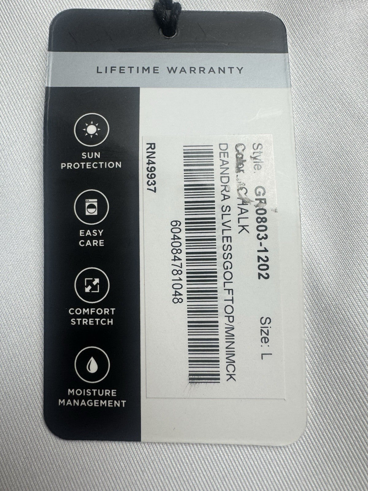 Tail Women's Golf Shirt Sleeveless Size L.      (B.159)