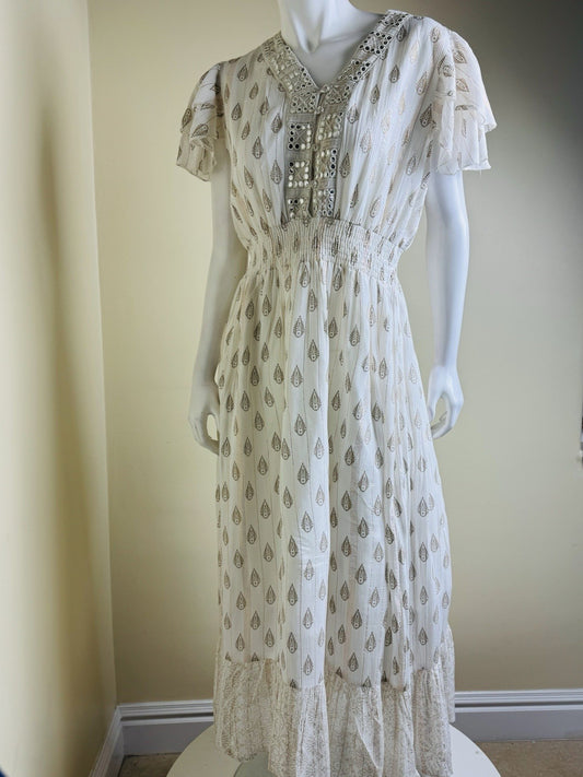 Dress Nado Women’s embroidery Long Maxi Dress Sz M.  (B.151)