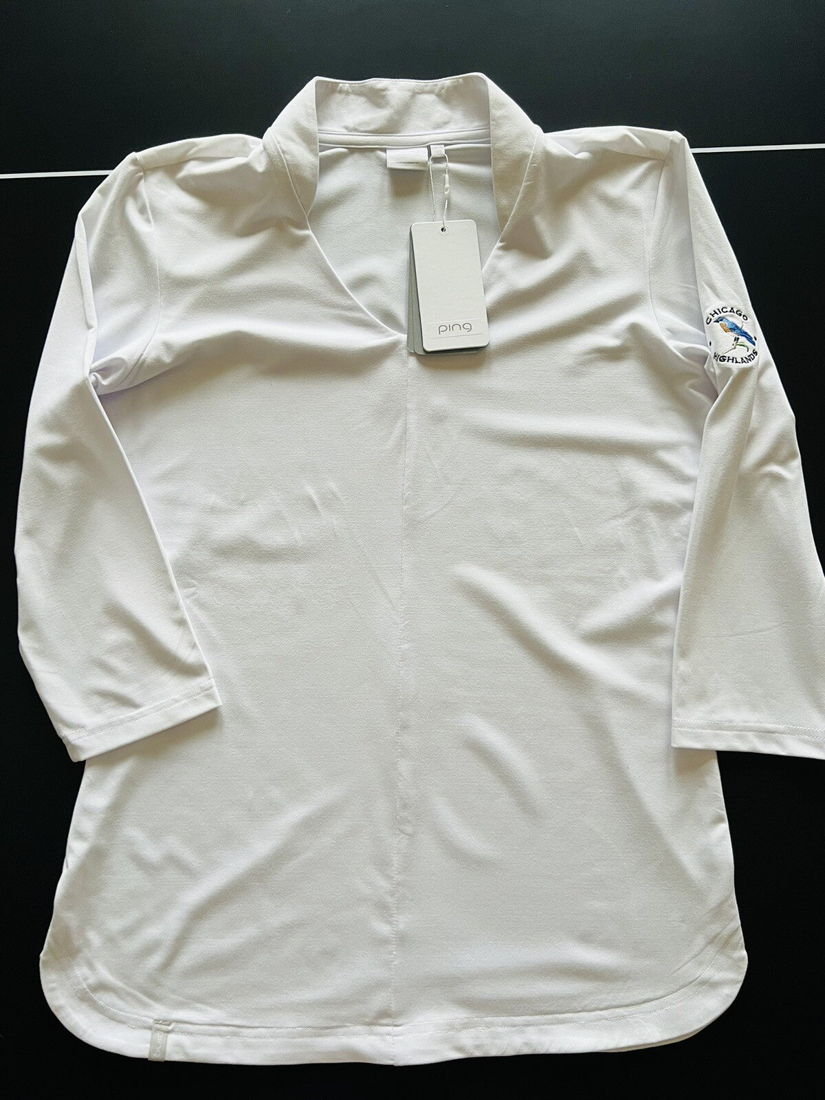 Ping Women’s Top Ivory Golf Shirt Sz 6