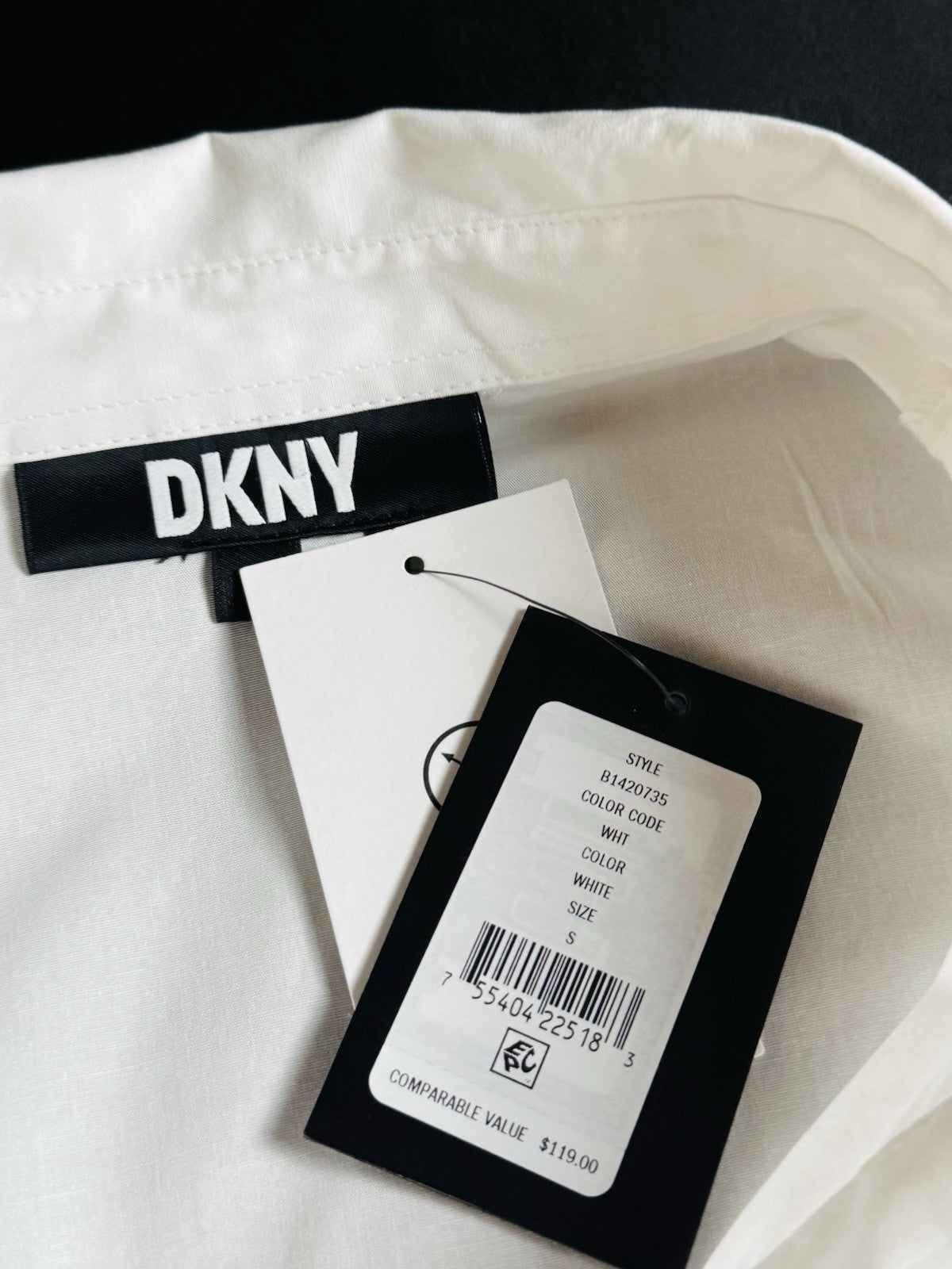 $119 DKNY Women's Long Sleeve Shirt Size S     (B.157)