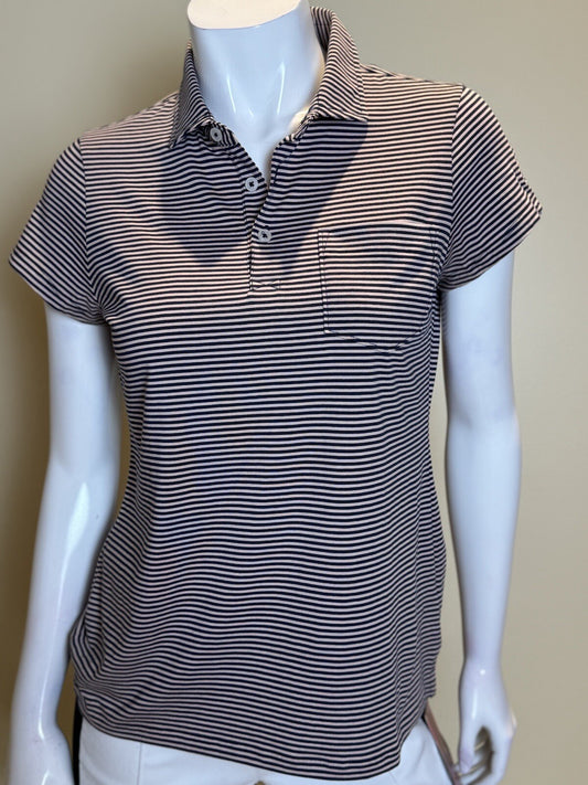 Renwick Women’s Polo Shirt Sz S Golf Striped Cotton (77)