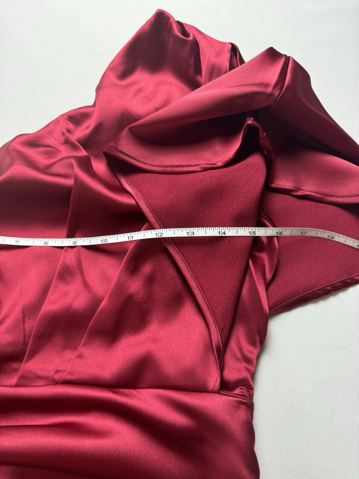 CUPSHE Women’s Red Satin One Shoulder Dress Sz S       (B.107)