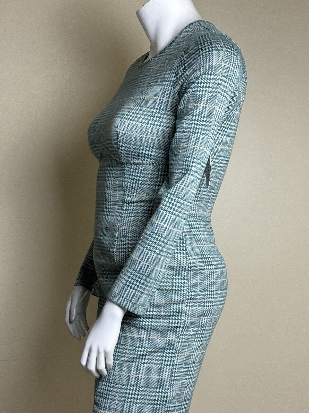 AUW Women’s Plaid Bodycon Dress Sz XL