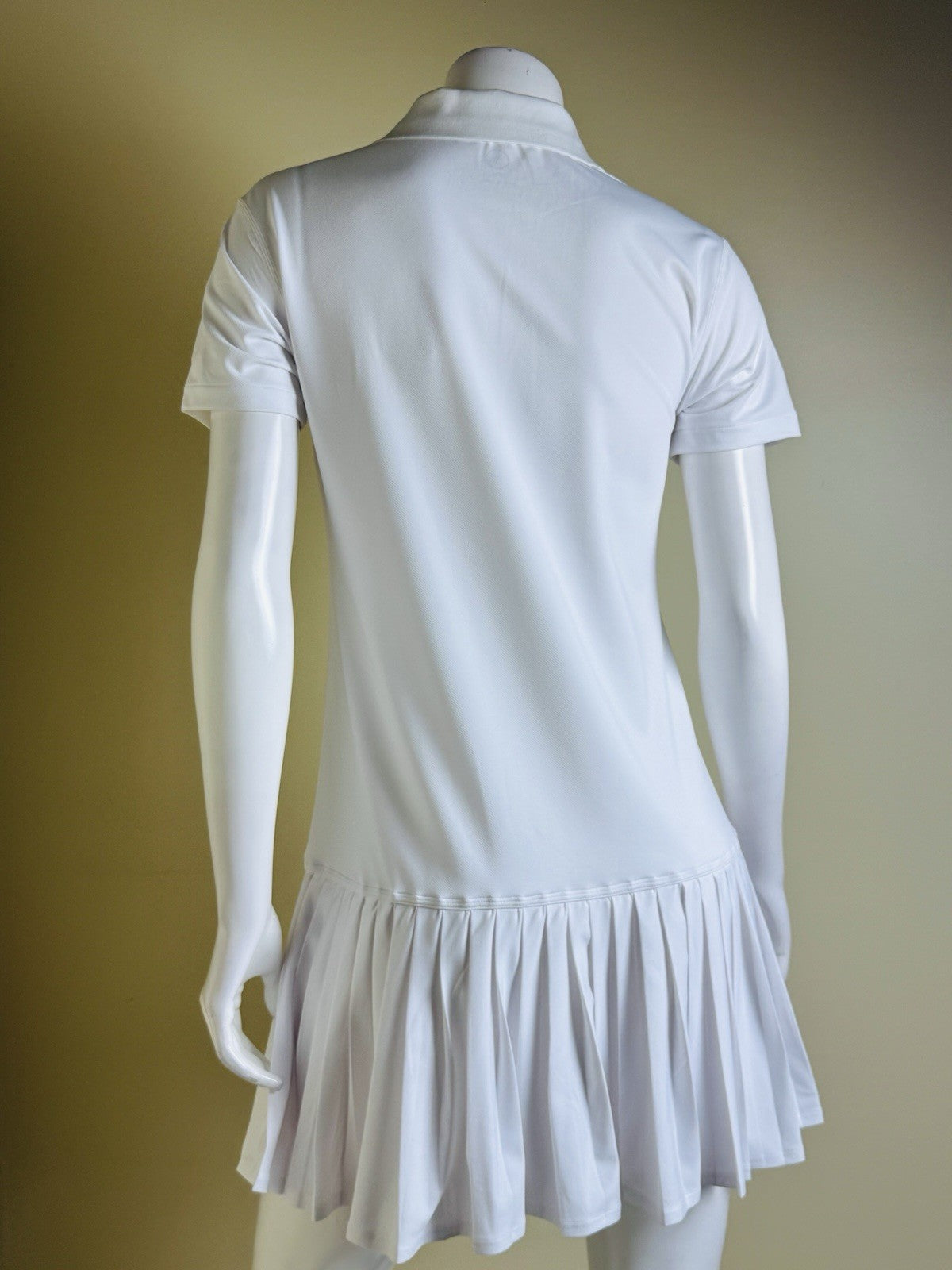 ADDISON BAY Women's White Ruffled Dress Sz S.      (B.158)