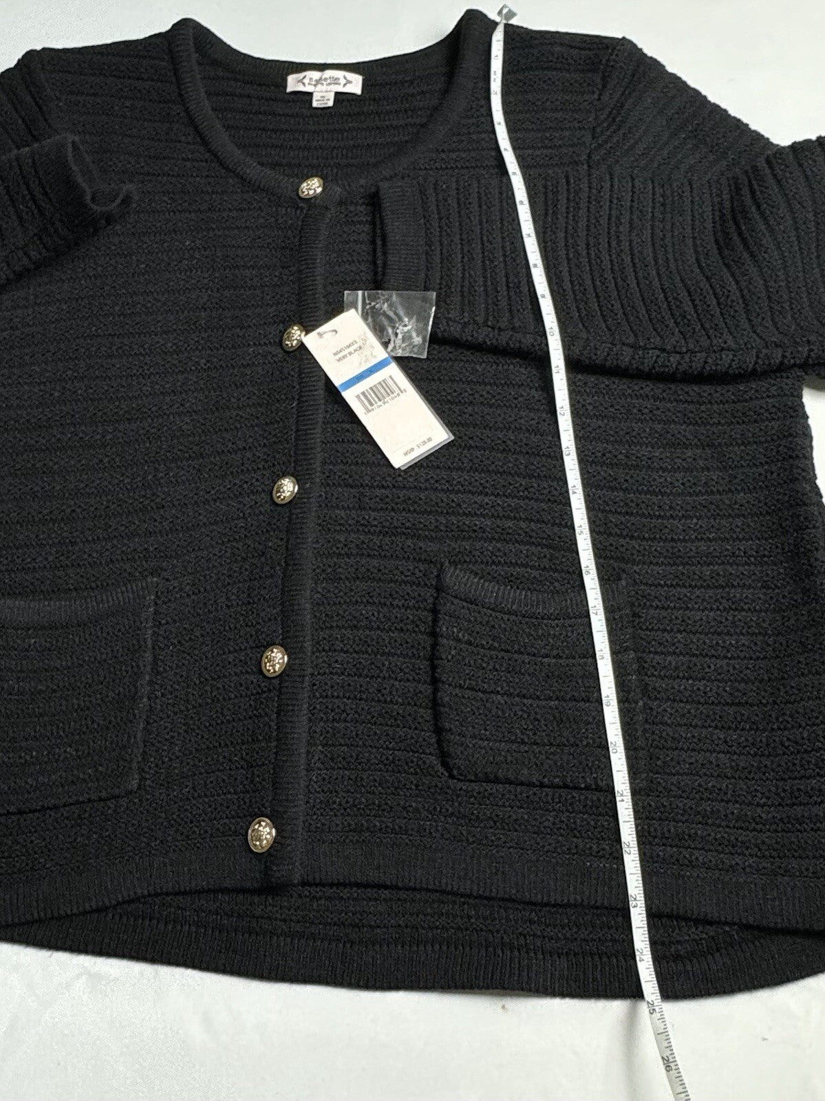 $128 NANETTE LEPORE Women’s Black Tweed Jacket Sz XL    (B.94)