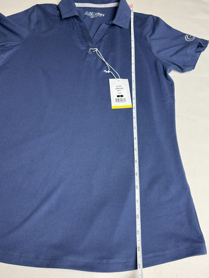 Heather Grey Women’s Golf Shirt Polo Sz S   (02)