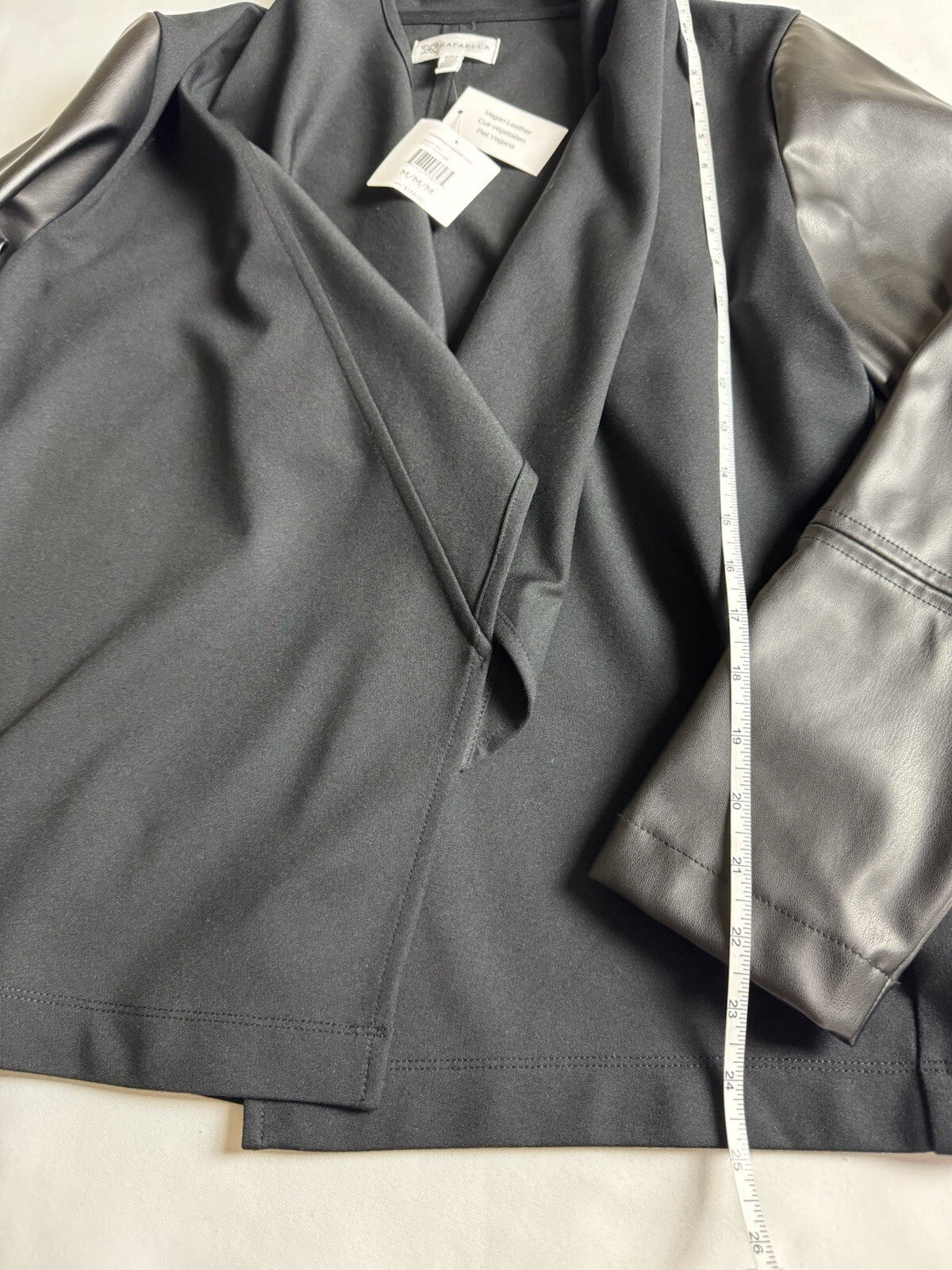 $139 Rafaella Woman’s Black Cardigan Sz M  (B.125)